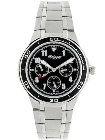 Titan Octane Black Dial Silver Metal Strap Men's Watch NM90039KM01 - Kamal Watch Company