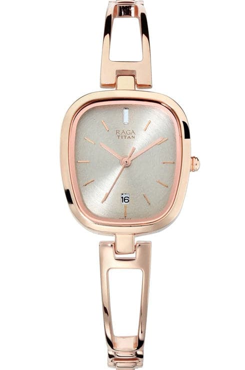 Titan Raga Viva Grey Dial Metal Strap Women's Watch NP2604WM01 - Kamal Watch Company
