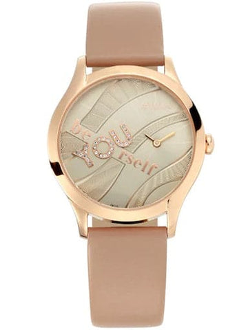 Titan Be Yourself Rose Gold Dial Leather Strap Women's Watch NN95111WL02 - Kamal Watch Company