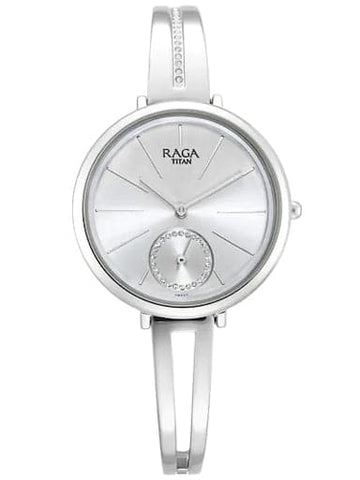 TITAN Raga Viva Silver Dial Metal Strap Watch NP2647SM01 - Kamal Watch Company