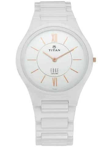 Titan Edge Ceramic Arctic White Universe Slimmest Men's Watch NP1696QC04 - Kamal Watch Company