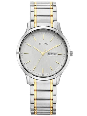 TITAN Lagan - White Dial Metal Strap NP1775BM02 - Kamal Watch Company