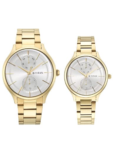 TITAN Bandhan Silver Dial Stainless Steel Strap Watch 9400494204YM01 - Kamal Watch Company