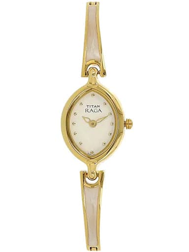Titan Raga White Dial Metal Strap Women's Watch NP2370YM11 - Kamal Watch Company