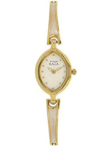 Titan Raga White Dial Metal Strap Women's Watch NP2370YM11 - Kamal Watch Company
