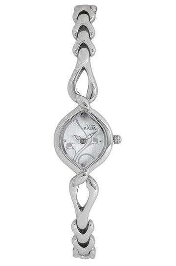 Titan Raga Silver Dial Silver Metal Strap Women's Watch NP2455SM01 - Kamal Watch Company