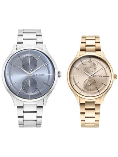 TITAN Bandhan Silver Dial Stainless Steel Strap Watch NP9400494204KM01 - Kamal Watch Company