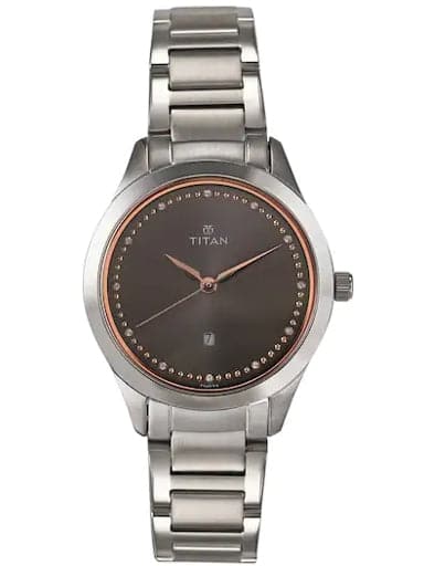 Titan Sparkle Anthracite Dial Watch For Women NN2570SM07 - Kamal Watch Company