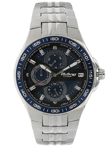 TITAN Octane Blue Dial Silver Stainless Steel Strap Watch NM90041KM02 - Kamal Watch Company