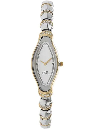 Titan Raga White Dial Metal Strap Women's Watch NN2395BM01 - Kamal Watch Company
