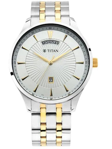 TITAN Regalia Opulent Stainless Steel Silver Dial Watch NP90127BM01 - Kamal Watch Company