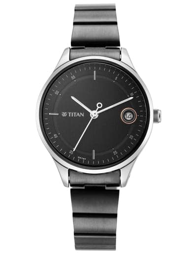 TITAN Workwear Silver Dial Grey Stainless Steel Strap Watch NP2649KM01 - Kamal Watch Company