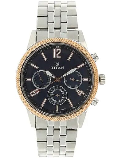 Titan Work Wear Blue Multi-Function Dial Men's Watch NP1734KM01 - Kamal Watch Company