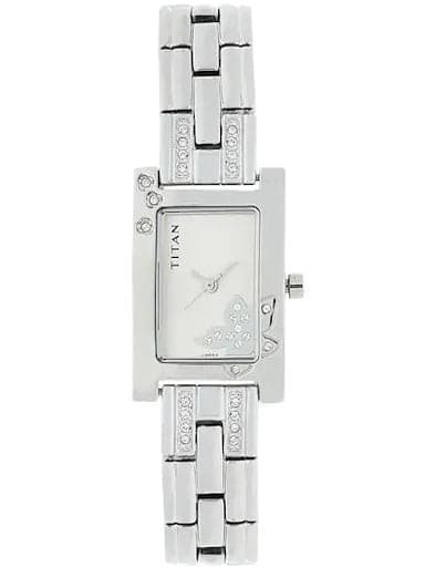 Titan Raga White Dial Silver Metal Strap Women's Watch NN9716SM01 - Kamal Watch Company