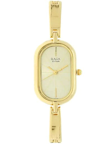 Titan Raga Viva Champagne Dial Gold Metal Strap Watch NN2577YM01 - Kamal Watch Company