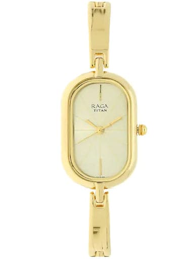 Titan Raga Viva Champagne Dial Gold Metal Strap Watch NN2577YM01 - Kamal Watch Company