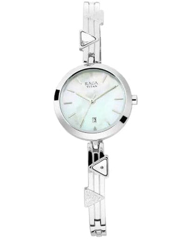 Titan Raga Viva Mother Of Pearl Dial Metal Strap Women's Watch NN2606SM03 - Kamal Watch Company