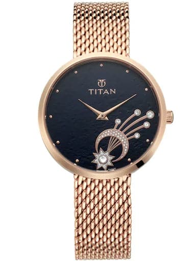 Titan Stellar By Titan Black Dial Watch For Women NP95083WM02 - Kamal Watch Company