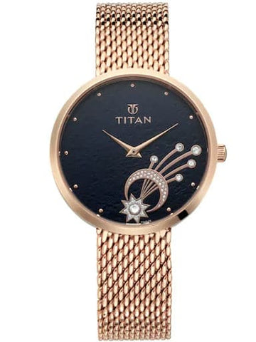 Titan Stellar By Titan Black Dial Watch For Women NP95083WM02 - Kamal Watch Company