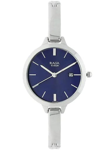 Titan Raga Viva Blue Dial Metal Strap Women's Watch NN2578SM01 - Kamal Watch Company