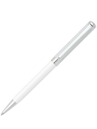 Sheaffer Intensity White Barrel with Engraved Chrome Spiral Cap Ballpoint Pen SH-9240RB - Kamal Watch Company