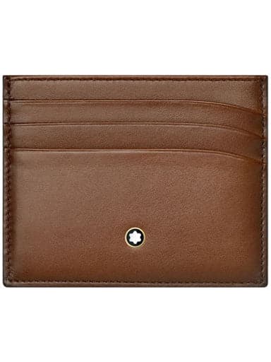 MONTBLANC Meisterstuck Sfumato Brown Leather Credit Card Holder MB113173 - Kamal Watch Company