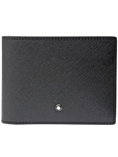 Montblanc Sartorial Wallet, Leather, Jacquard, Black, 6 Cards MB113220 - Kamal Watch Company