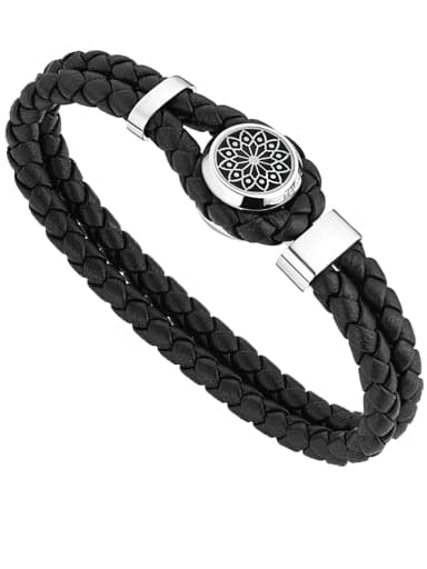 Montblanc Bracelet Victor Hugo Bracelet in Leather and Steel MB12613660 - Kamal Watch Company