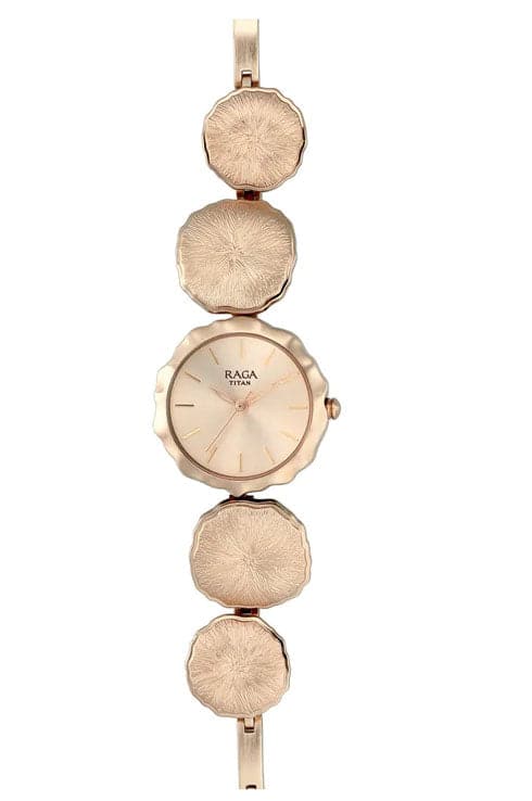 Titan Aster By Raga Rose Gold Dial Watch For Women NN95096WM01 - Kamal Watch Company
