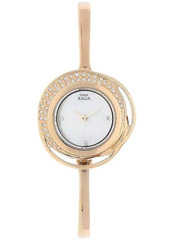 Titan Raga Mother of Pearl Dial Metal Strap Women's Watch NN95003WM01 - Kamal Watch Company
