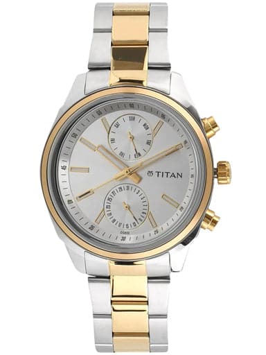 Titan Work Wear Silver Dial Stainless Steel Strap Men's Watch NP1733BM01 - Kamal Watch Company