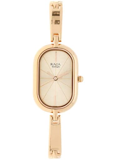 Titan Raga Viva Rose Gold Dial Metal Strap Watch NP2577WM01 - Kamal Watch Company