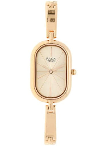 Titan Raga Viva Rose Gold Dial Metal Strap Watch NP2577WM01 - Kamal Watch Company