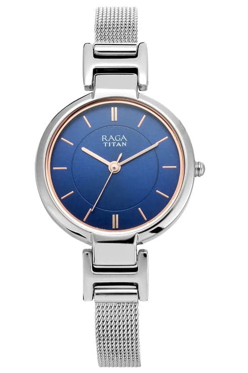 Titan Raga Viva Analog Blue Dial Women'S Watch Nn2608Sm02