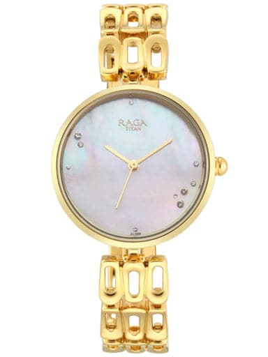 TITAN Raga Chic - Mother Of Pearl Dial Metal Strap Watch 2659YM01 - Kamal Watch Company