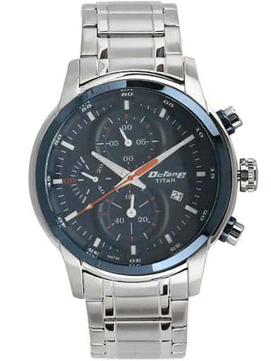 TITAN Octane Blue Dial Stainless Steel Strap Watch NP90086KM01 - Kamal Watch Company