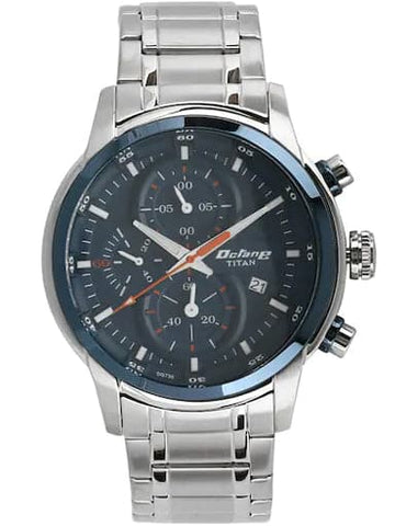 TITAN Octane Blue Dial Stainless Steel Strap Watch NP90086KM01 - Kamal Watch Company