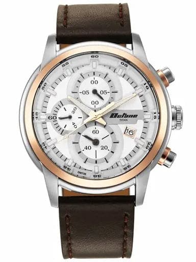 Titan Mens Analogue Leather Watch  90086KL02 - Kamal Watch Company