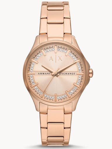 Armani Exchange Three-Hand Rose Gold-Tone Stainless Steel Watch AX5264I - Kamal Watch Company