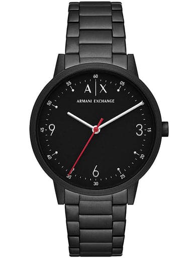 Armani Exchange Three-Hand Black Stainless Steel Watch AX2738I - Kamal Watch Company