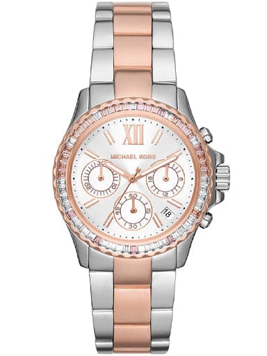 Michael Kors Everest Chronograph Two-Tone Stainless Steel Watch MK7214 - Kamal Watch Company