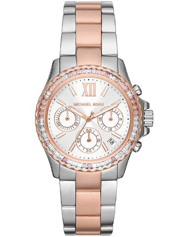 Michael Kors Everest Chronograph Two-Tone Stainless Steel Watch MK7214 - Kamal Watch Company