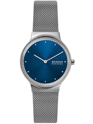 SKAGEN Freja Two-Hand Silver Stainless Steel Mesh Watch SKW3028I - Kamal Watch Company