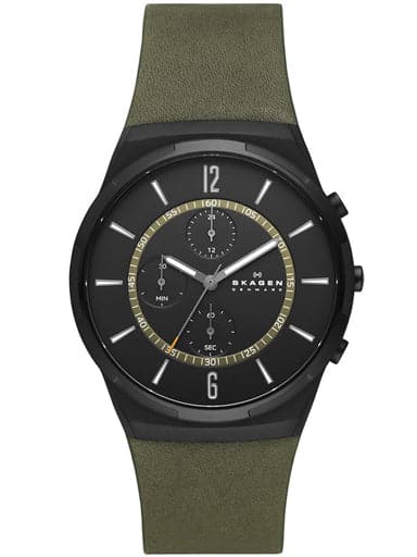 Melbye Chronograph Three-Hand Olive Leather Watch Skw6801I