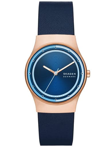 Skagen Skagen Sol Solar-Powered Ocean Blue Leather Watch Skw3021I