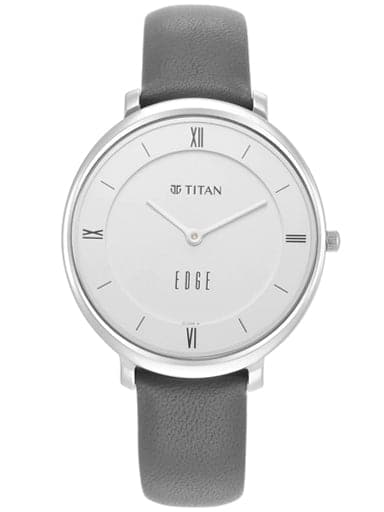 TITAN Ladies Edge Black Dial Black Leather Strap Watch 2655SL01 - Kamal Watch Company
