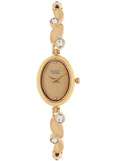 Titan Raga Rose Gold Dial & Metal Strap Watch For Women NP2511WM05 - Kamal Watch Company
