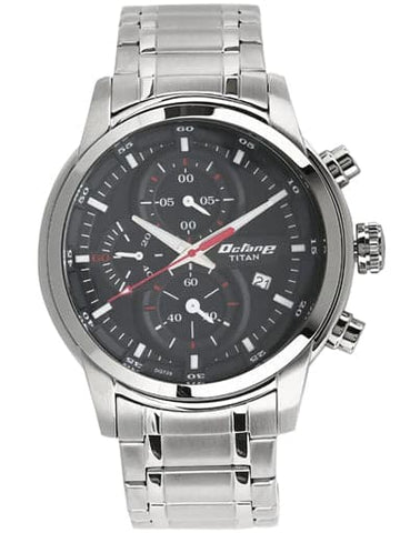 TITAN Octane Black Dial Stainless Steel Strap Watch NP90086SM01 - Kamal Watch Company