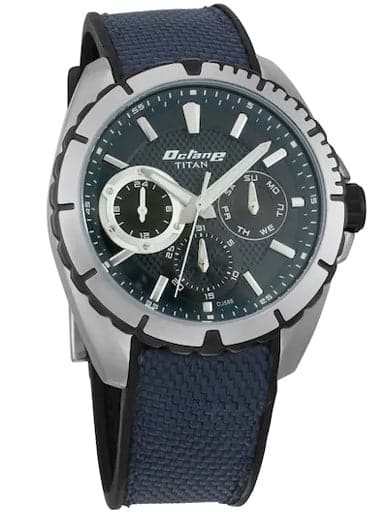 Titan Octane Multi-Function Blue Dial Blue Strap Men's Watch NP90109KP02 - Kamal Watch Company