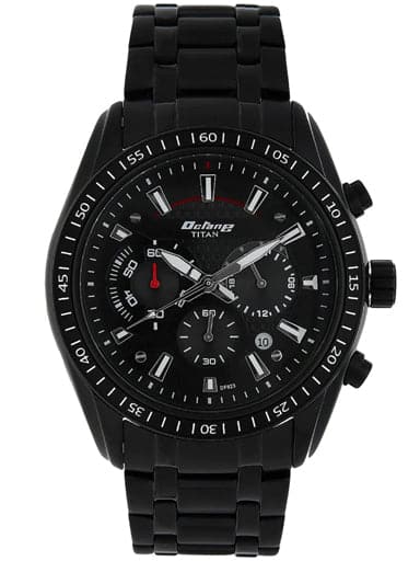 TITAN Octane Black Dial Stainless Steel Strap Watch NP90077NM01 - Kamal Watch Company